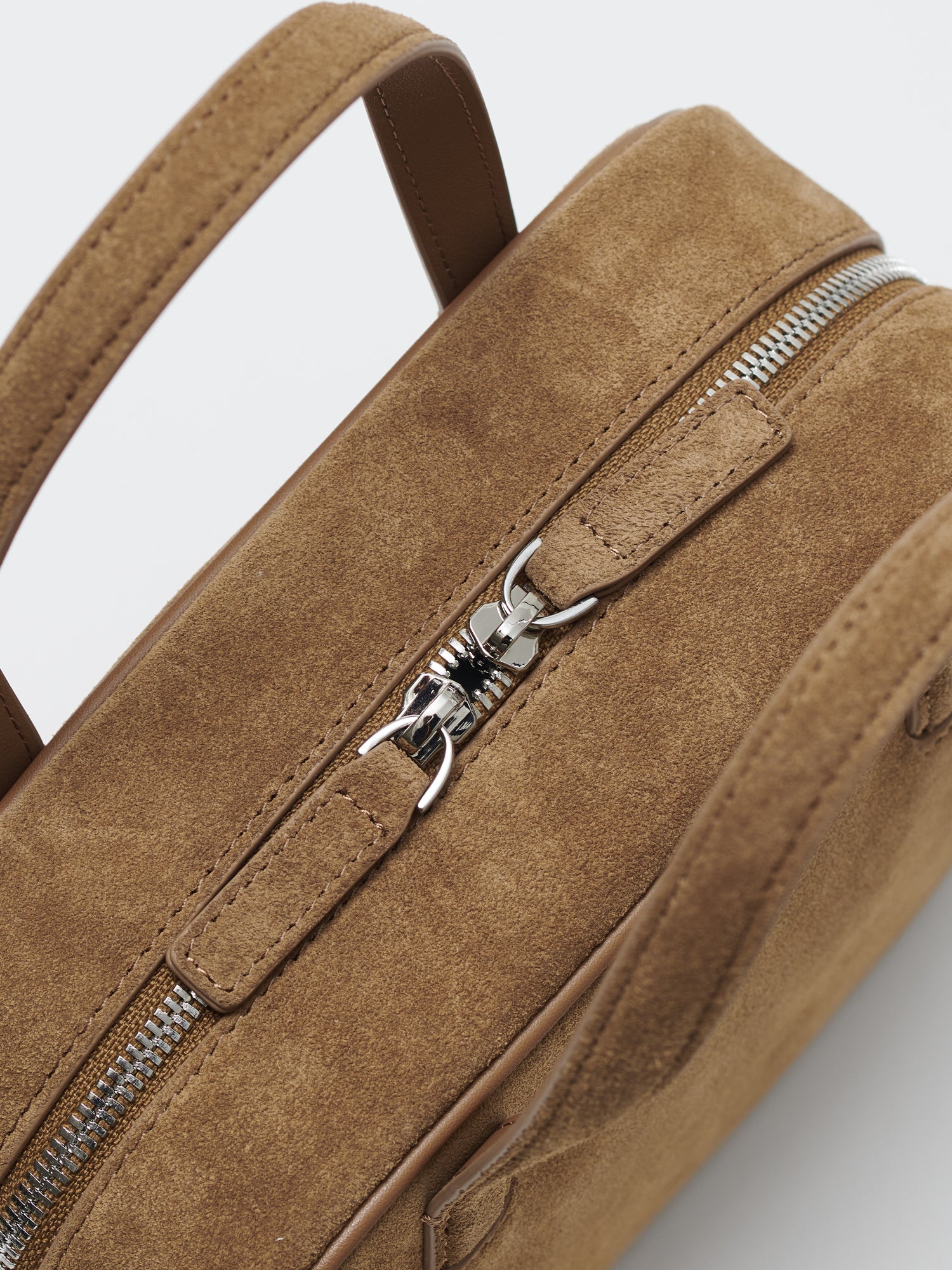 Mini Tin square tote bag Suede