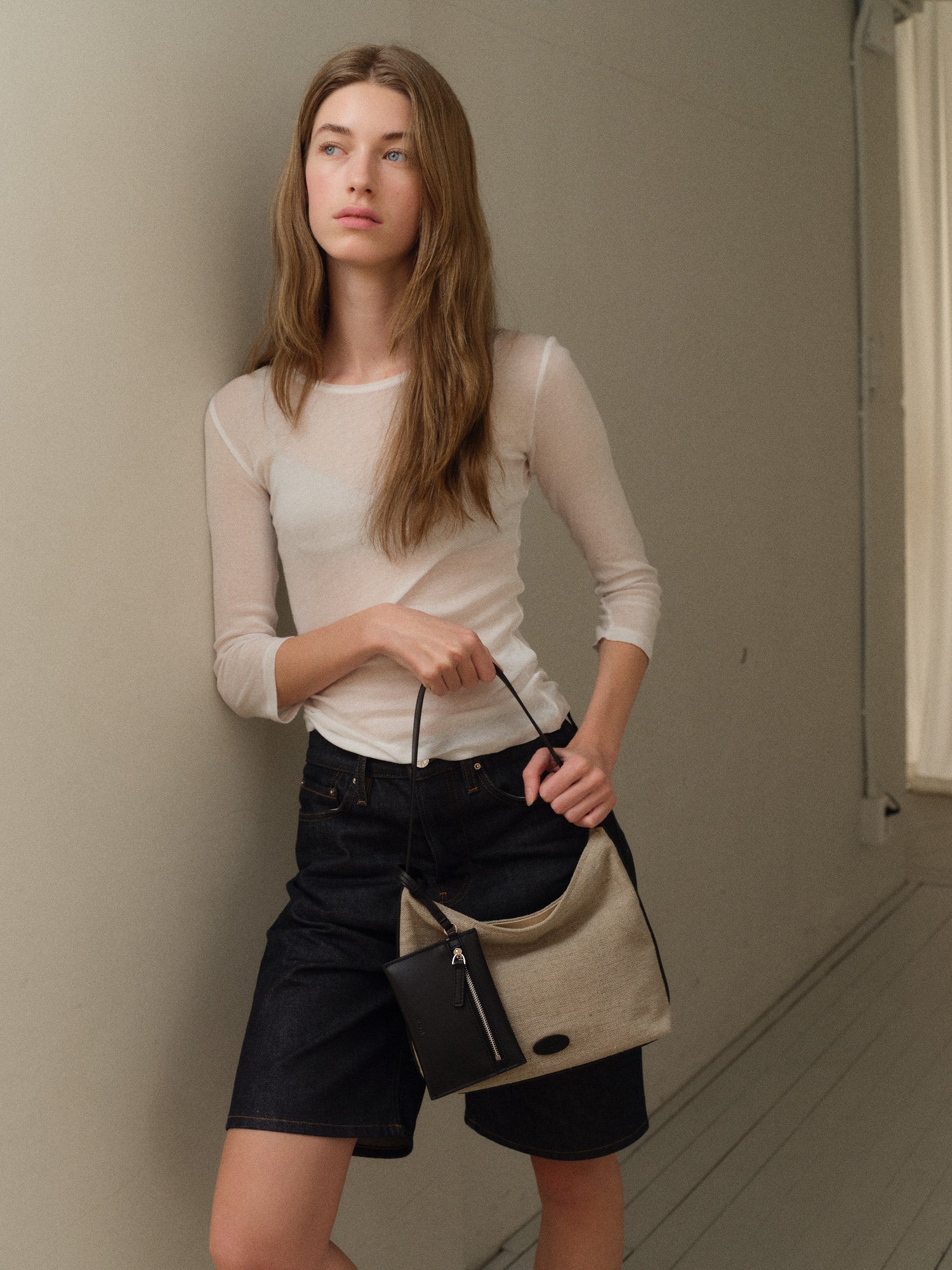 Mini pulpy hobo bag Jute