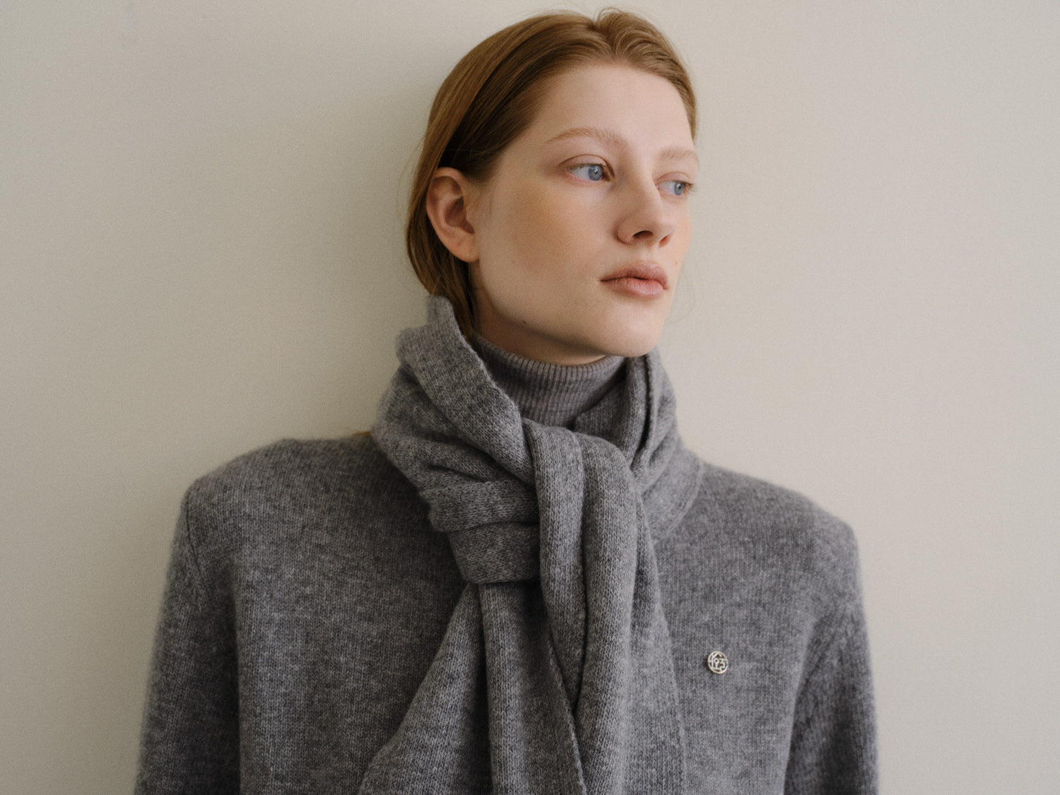 Classic knit muffler