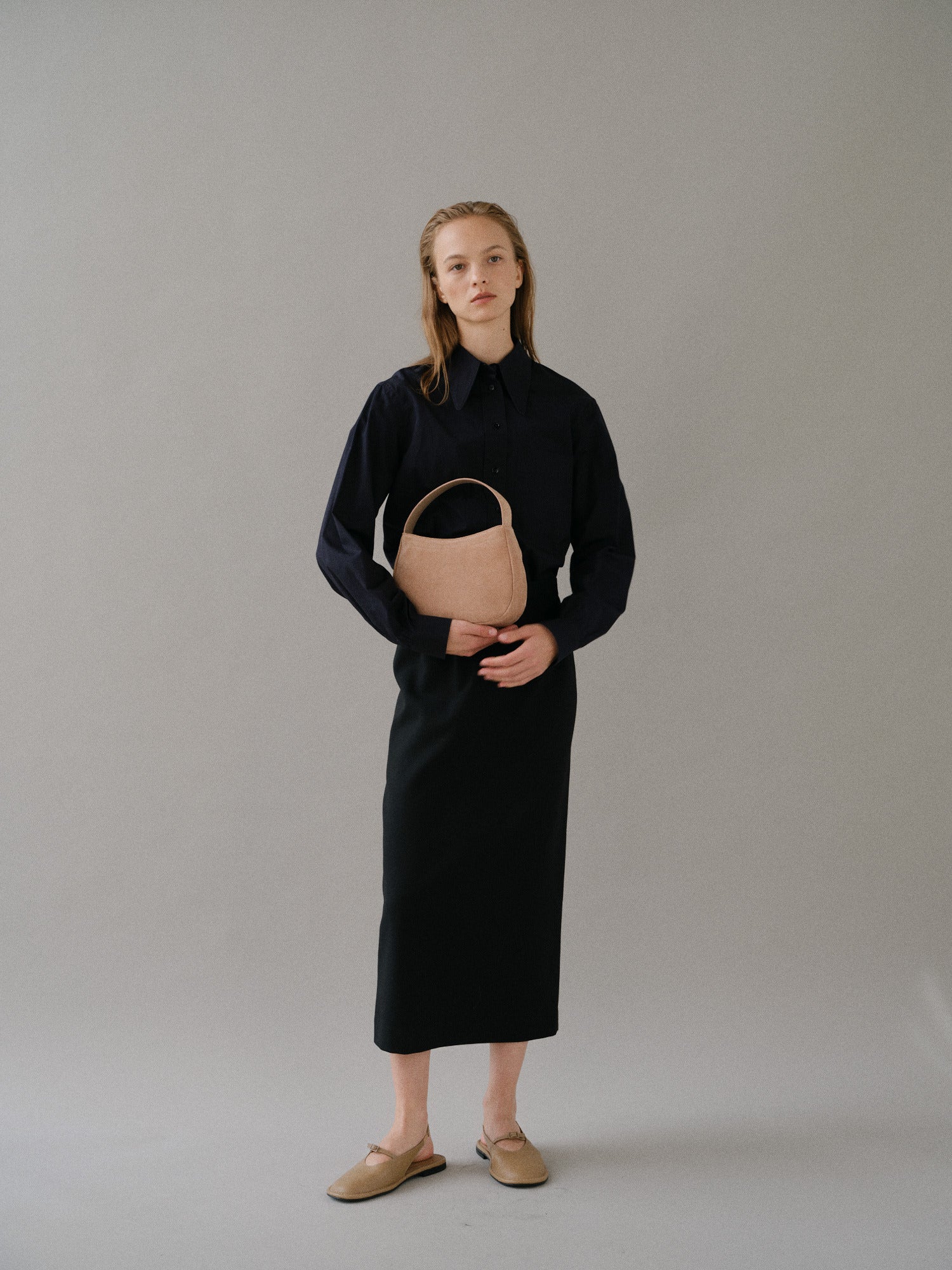 Curly tote bag Suede