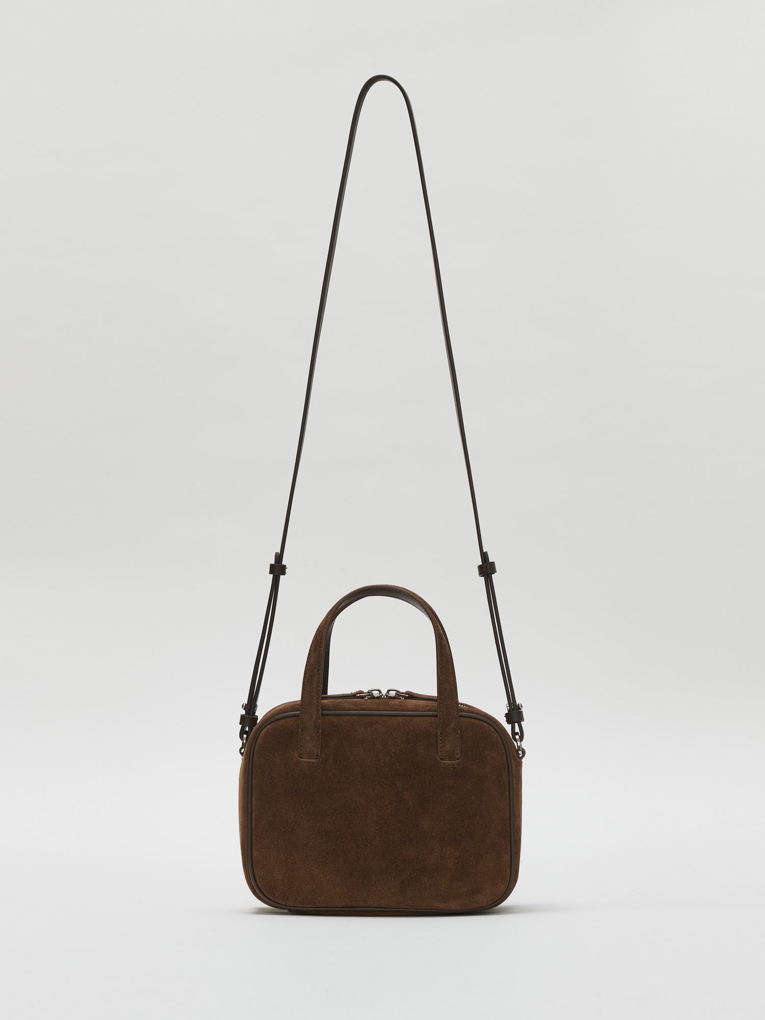 Mini Tin square tote bag Suede