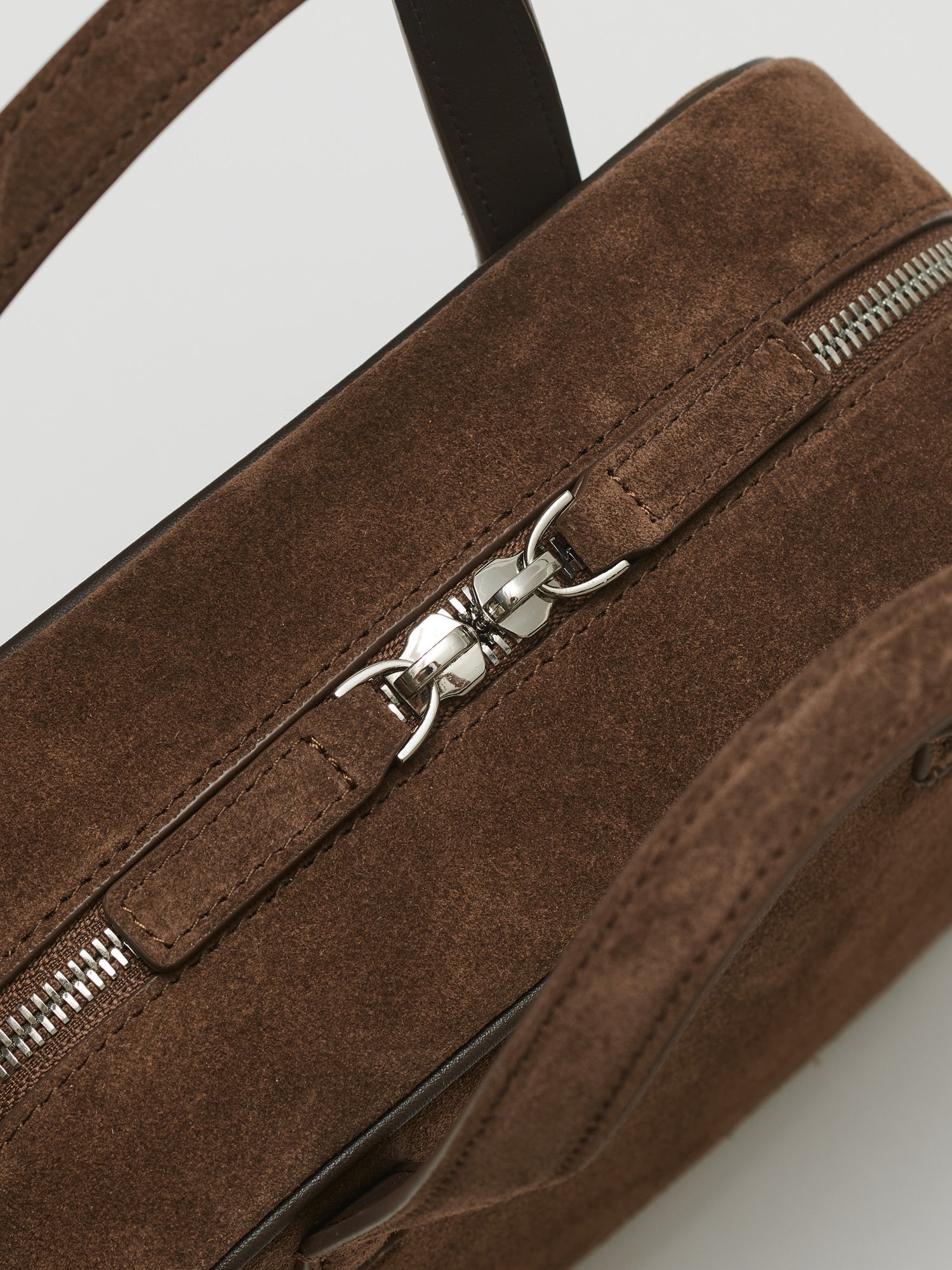 Mini Tin square tote bag Suede