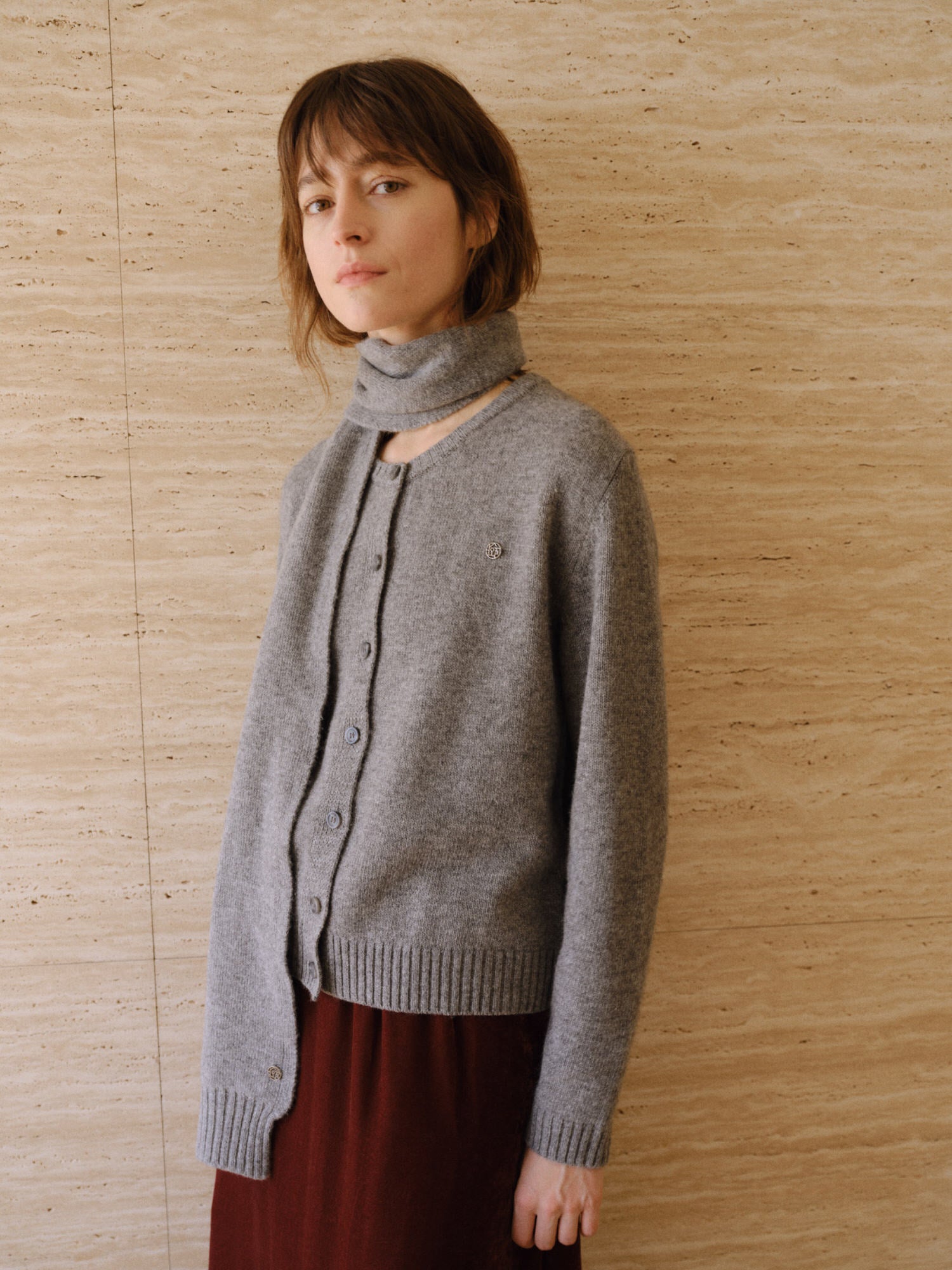 Classic knit muffler