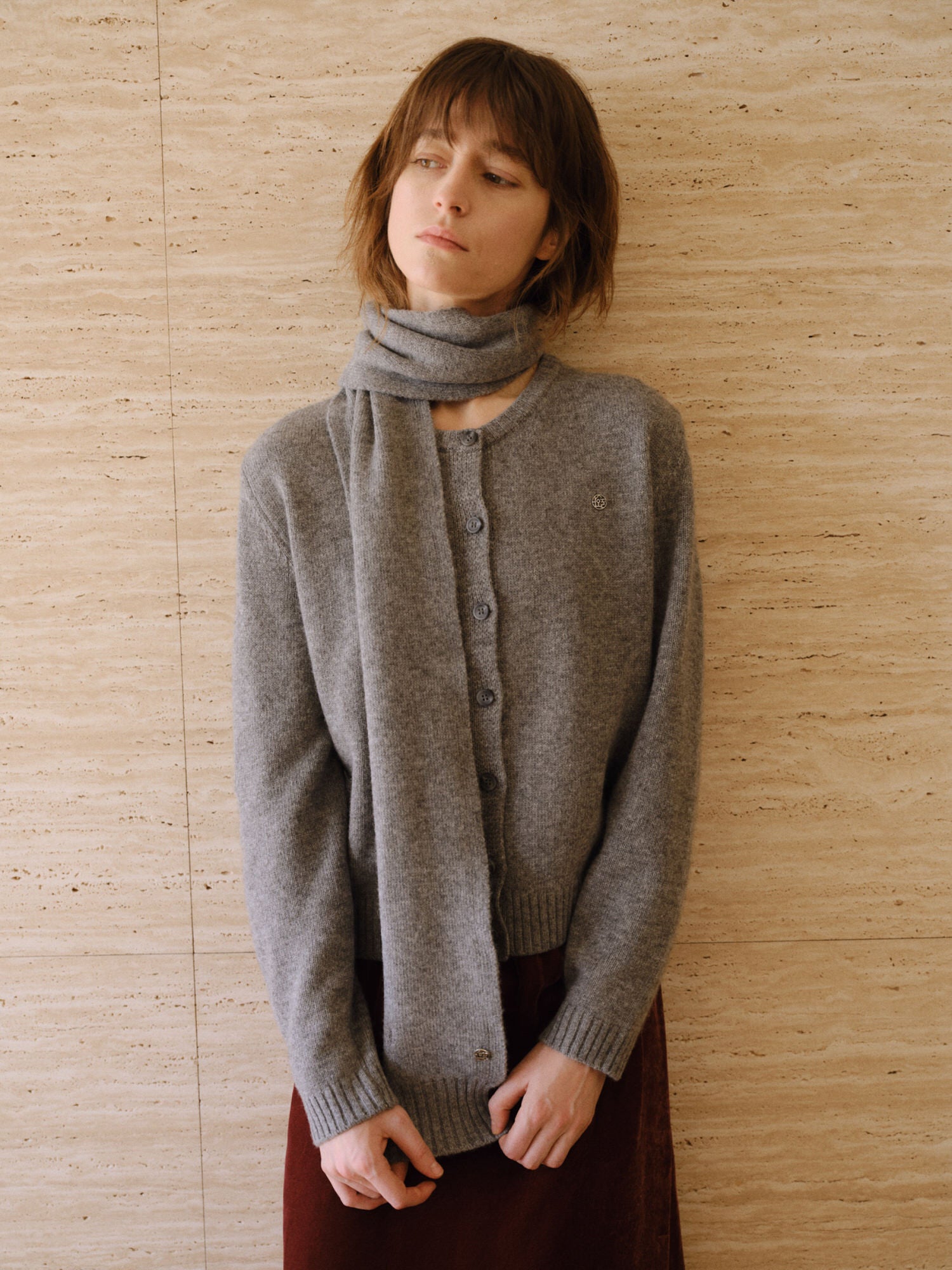 Classic knit muffler