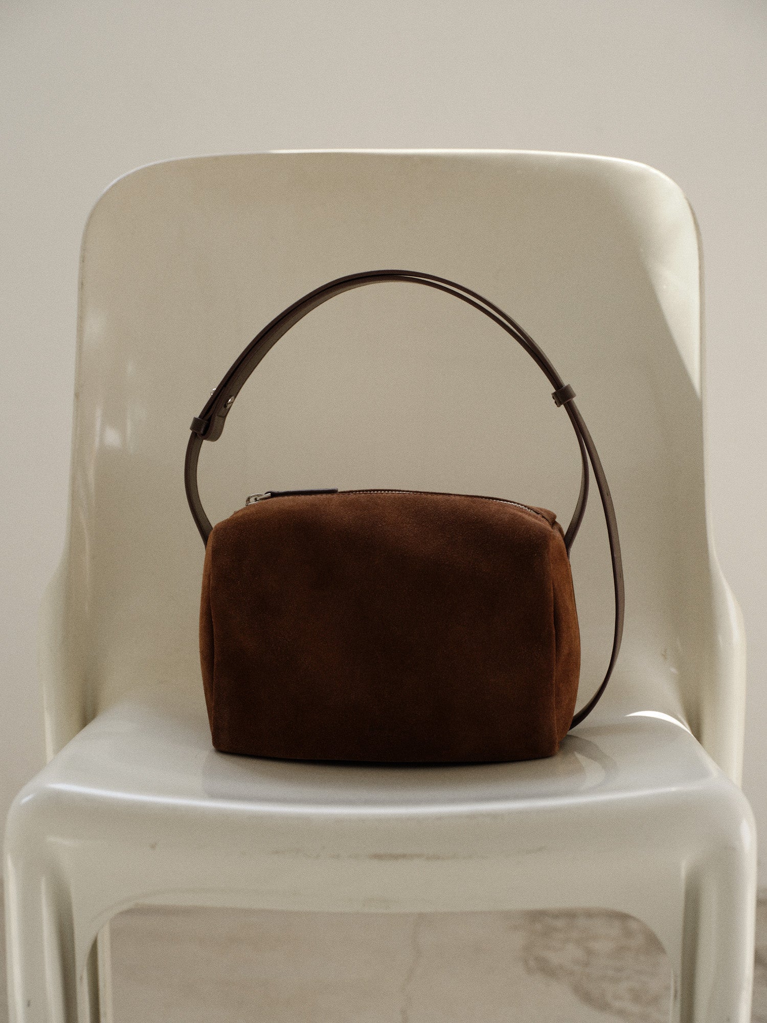 Block tote bag Suede