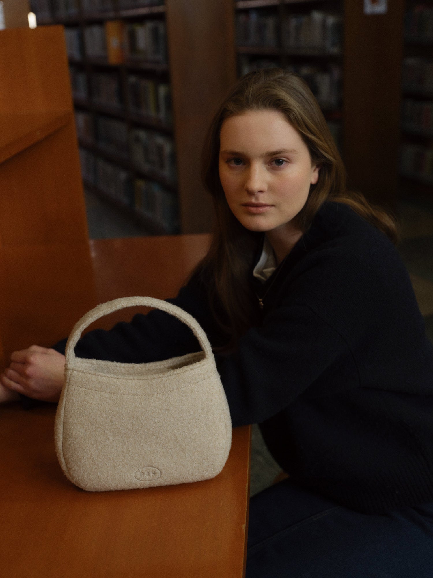 Curly tote bag Boucle