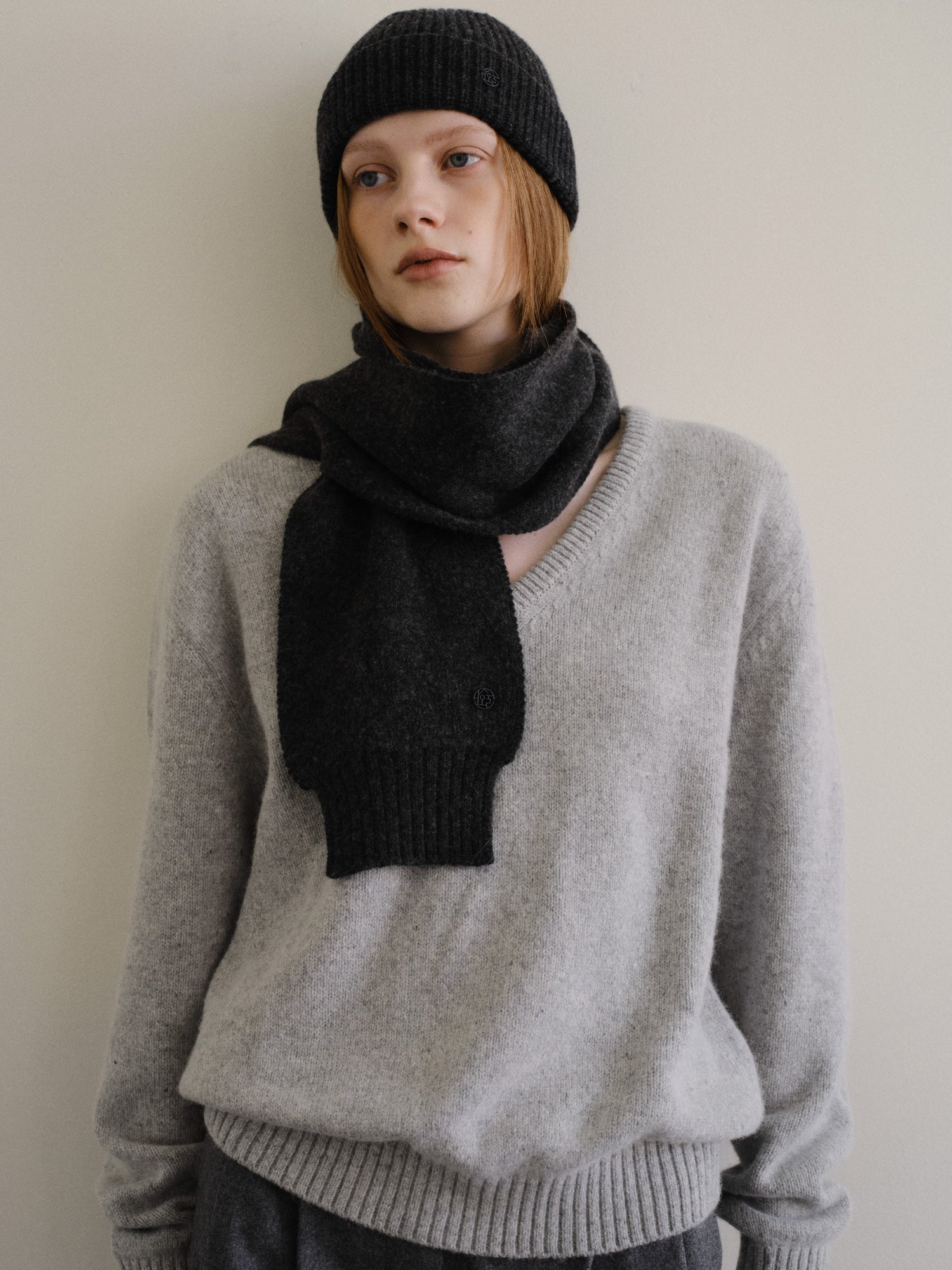 Classic knit muffler