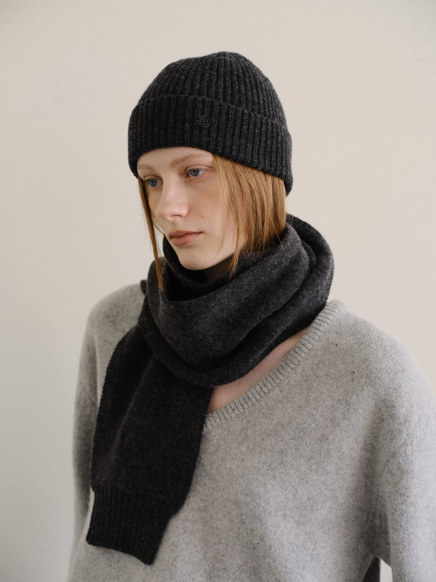 Classic knit muffler