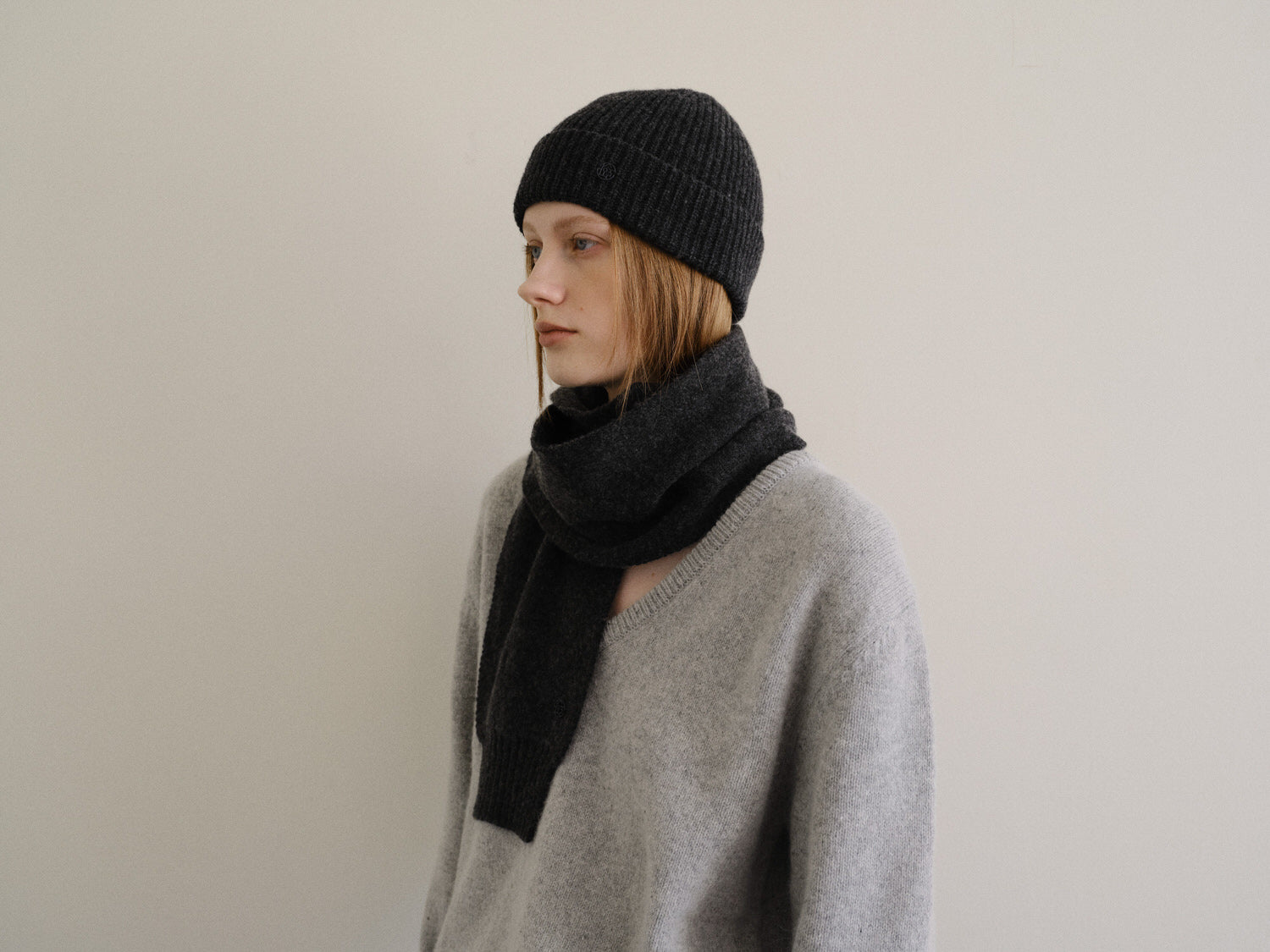 Classic knit muffler