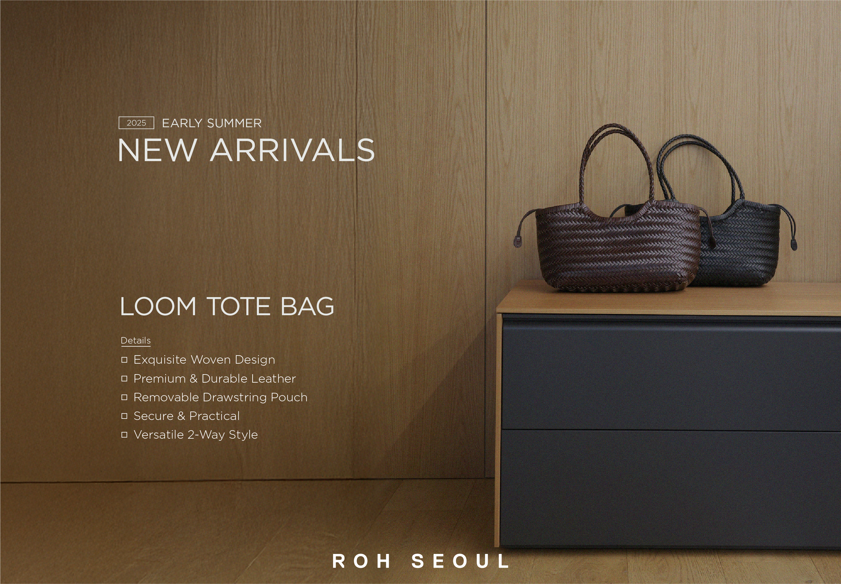 【ROH SEOUL】新作 25SS/かごバッグ/送料税込 ★Loom tote bag★ loom_tote_bag_pc_1.png?v=