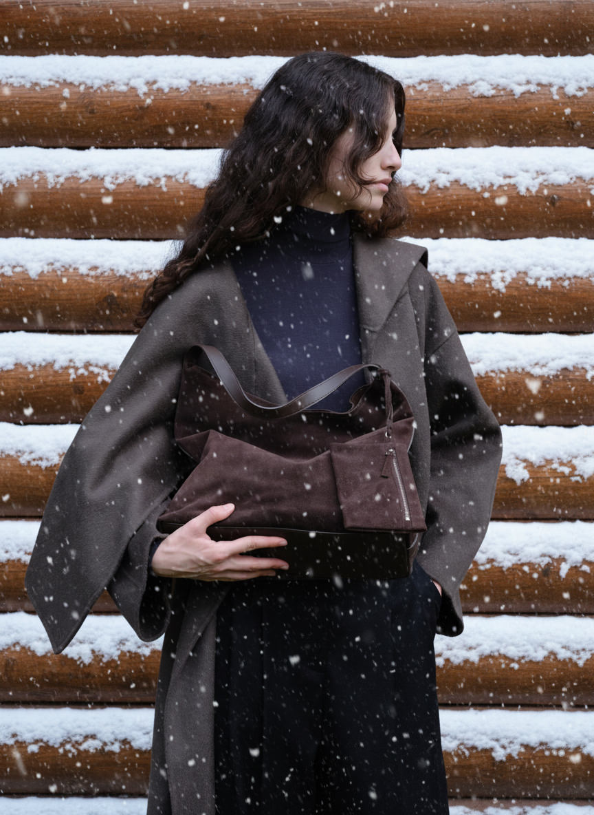 Pulpy hobo bag Suede