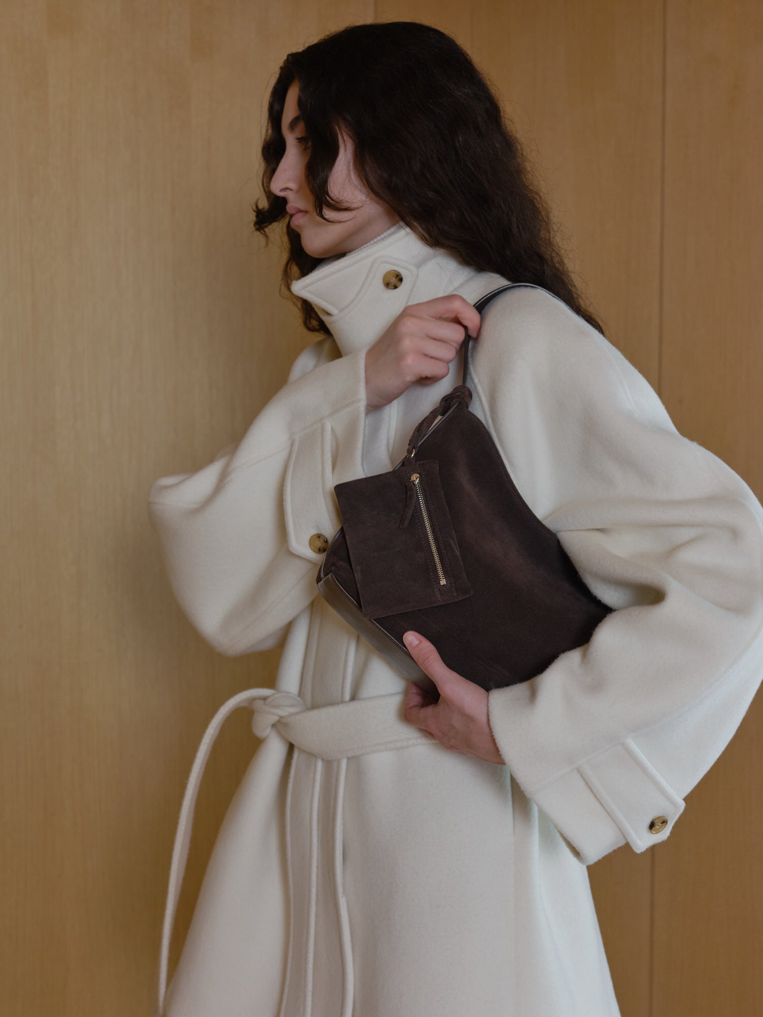 Mini pulpy hobo bag Suede